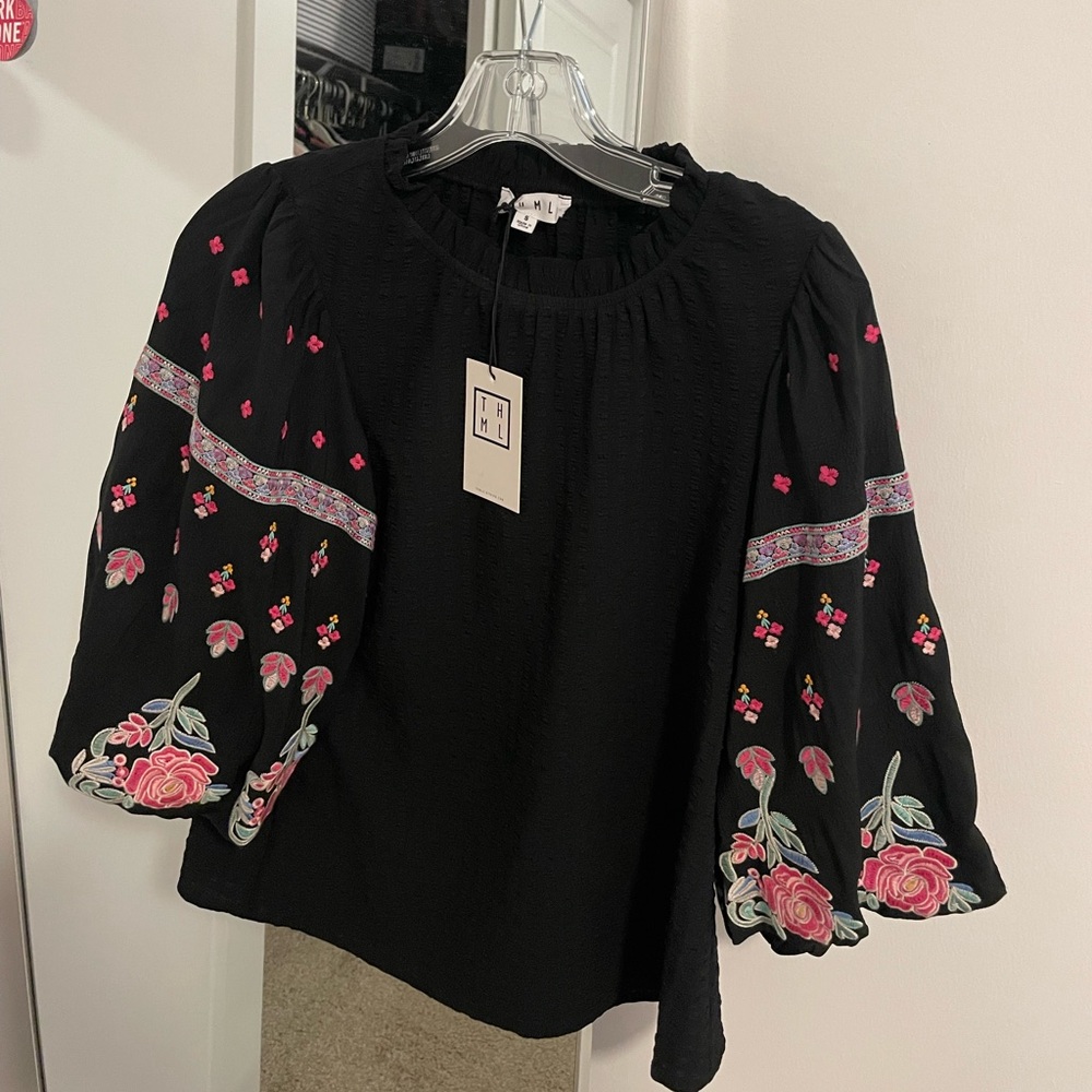 THML floral blouse - small